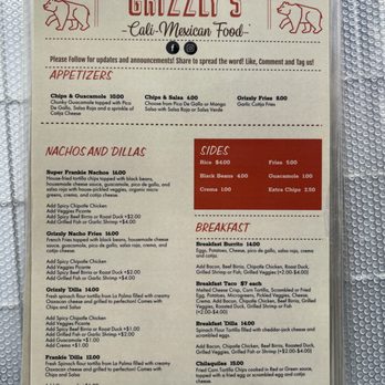 Frank Grizzly’s - Menu - Tacos Near Me - San Francisco, California Frank Grizzly’s - Menu - Tacos Near Me - San Francisco, California