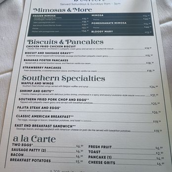 Grace's - Brunch menu. - American Near Me - Houston, Texas