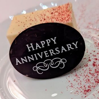 Prime - Cheesecake with Chocolate Happy Anniversary - Steakhouses Near Me - Las Vegas, Nevada