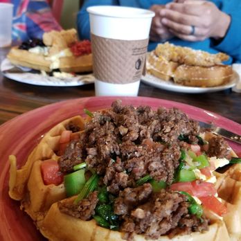 Capitol Waffle Shop - Morning Veg with a veggie burger added - Waffles Near Me - Richmond, Virginia Capitol Waffle Shop - Morning Veg with a veggie burger added - Waffles Near Me - Richmond, Virginia