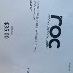 Reno Orthopedic Clinic - Proof of payment