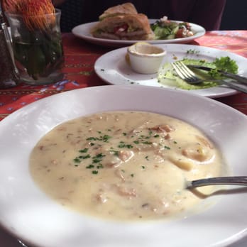 Tree House Cafe - Calamari sandwich and Monterey clam chowder - Mediterranean Near Me - Carmel, California