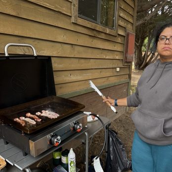 Costanoa - Making breakfast- that is the cabin next to our RV - Hotels Near Me - Pescadero, California Costanoa - Making breakfast- that is the cabin next to our RV - Hotels Near Me - Pescadero, California