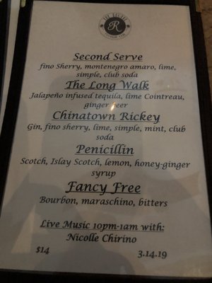 Menu photo 1 Regent Cocktail Club Miami Beach, FL Menu photo 1 Regent Cocktail Club Miami Beach, FL