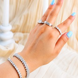 Piper Diamond Co. / Custom Jewelry Studio - Elegant white gold diamond rings and tennis bracelets featuring brilliant-cut diamonds. Timeless fine jewelry designed for ev...