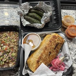 Birria Burrito Traditional Ceviche Tostada Birria Burrito Traditional Ceviche Tostada