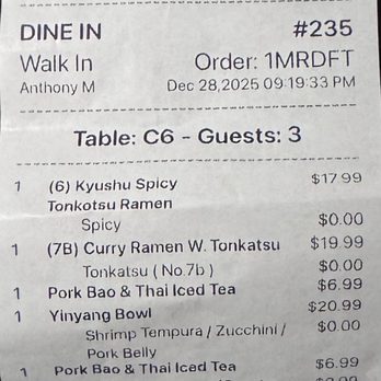 Kyuramen - Receipt - Ramen Near Me - Henderson, Nevada Kyuramen - Receipt - Ramen Near Me - Henderson, Nevada