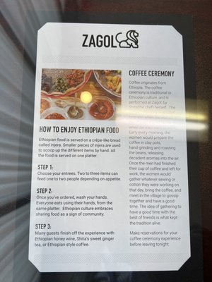 Zagol Ethiopian Restaurant by null