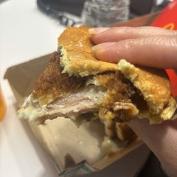 Uncooked sandwich Hot Honey McCrispy Meal Uncooked sandwich Hot Honey McCrispy Meal
