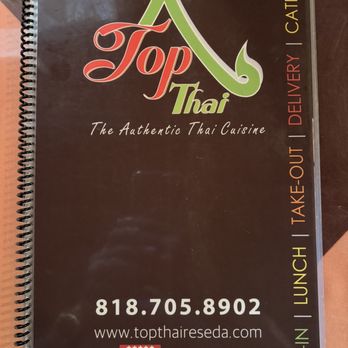 Top Thai Cuisine - Menu cover - Thai Near Me - Northridge, California Top Thai Cuisine - Menu cover - Thai Near Me - Northridge, California