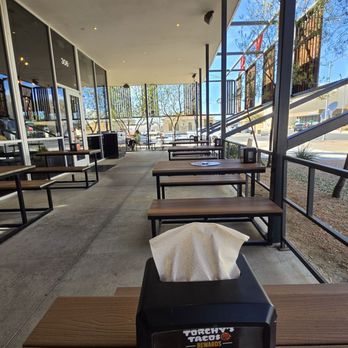 Torchy's Tacos - Outdoor sitting area - Tacos Near Me - Odessa, Texas Torchy's Tacos - Outdoor sitting area - Tacos Near Me - Odessa, Texas
