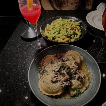 Alpana - Pistachio pesto, Wild mushroom ravioli, mocktail - New American Near Me - Chicago, Illinois