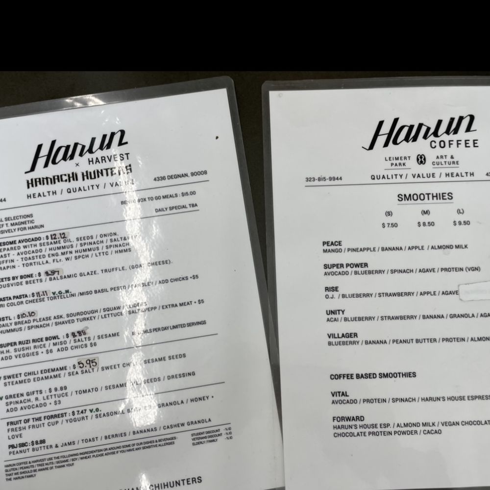 Harun Coffee - Menu - Coffee & Tea Near Me - Los Angeles, California Harun Coffee - Menu - Coffee & Tea Near Me - Los Angeles, California