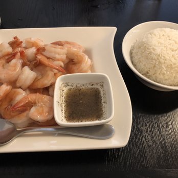 Bistro SouthEast - 1 lb Peel and eat shrimp ($17) with side of rice ($3) and custom lime-sugar-salt-pepper sauce - Asian Fusion Near Me - Philadelphia, Pennsylvania