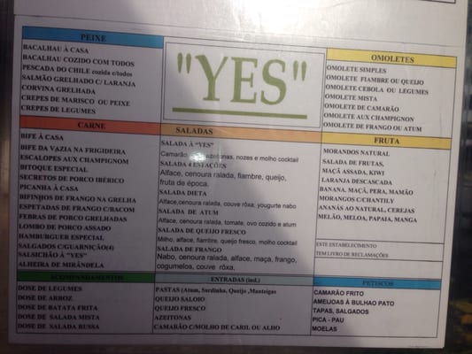 Menu photo 1 Yes Lisbon, 11