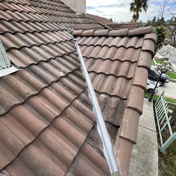 Alcantara Roofing - Repaired valley, new metal flashing, color matched tiles - Roofing Near Me Alcantara Roofing - Repaired valley, new metal flashing, color matched tiles - Roofing Near Me