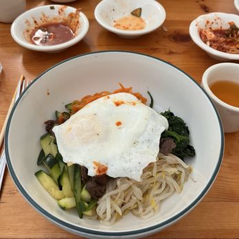 Woo Jung Restaurant - Bibimbap bowl with beef - Korean Near Me - Ayer, Massachusetts Woo Jung Restaurant - Bibimbap bowl with beef - Korean Near Me - Ayer, Massachusetts