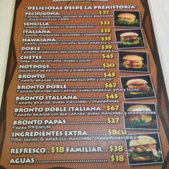 Brontos - El super menu - Burgers Near Me - Cancún, ROO Brontos - El super menu - Burgers Near Me - Cancún, ROO
