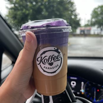Koffee Paradise - Paradise Cold Brew with Ube Cold Foam. - Coffee & Tea Near Me - Columbus, Ohio Koffee Paradise - Paradise Cold Brew with Ube Cold Foam. - Coffee & Tea Near Me - Columbus, Ohio