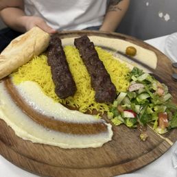 Beef, rice, salad...delicious!! Beef, rice, salad...delicious!!