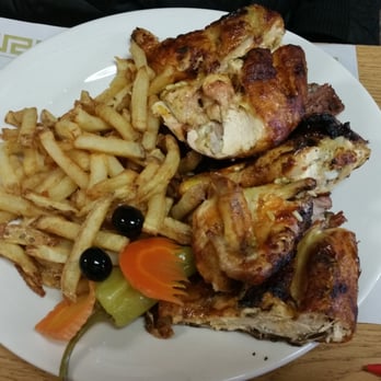 Pork Chop's BBQ - Chicken/rib combo with fries. Fries were great. Chicken was average. - Barbeque Near Me - Flemington, New Jersey