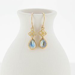 Adel Chefridi Studio & Gallery - Elegant Moonstone Dangles