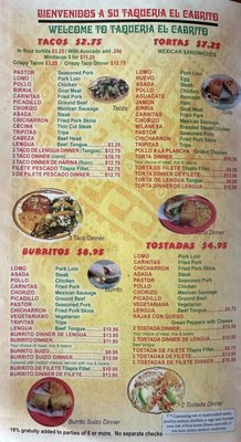 Menu photo 8 Taqueria El Cabrito Milwaukee, WI Menu photo 8 Taqueria El Cabrito Milwaukee, WI