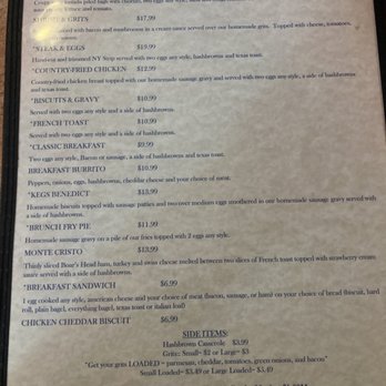 The Keg and Egg - Menu - American Near Me - Wilmington, North Carolina The Keg and Egg - Menu - American Near Me - Wilmington, North Carolina