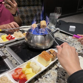 The Melting Pot - chocolate fondue with dippers - Fondue Near Me - Arlington, Texas