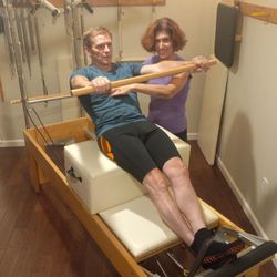 Belmont Hills Pilates - Building the core in a pilates session.