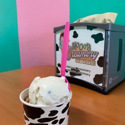 Mooos Creamery - Single scoop with two flavors
