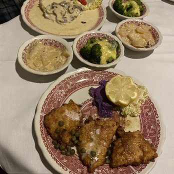 Chez Pierre Restaurant - Chicken piccata and Pork $29 prix fixe deal - French Near Me - Wilton, New York