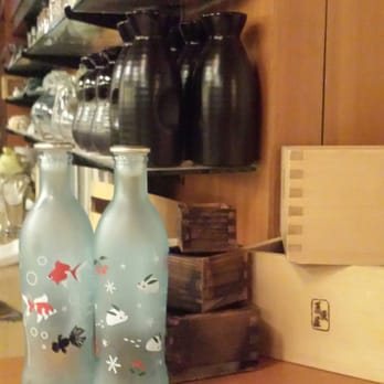 Soba-ya - Cute sake bottles n tokkuri & masu display - Japanese Near Me - New York, New York
