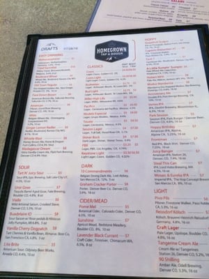 Menu photo 8 Homegrown Tap & Dough Arvada, CO