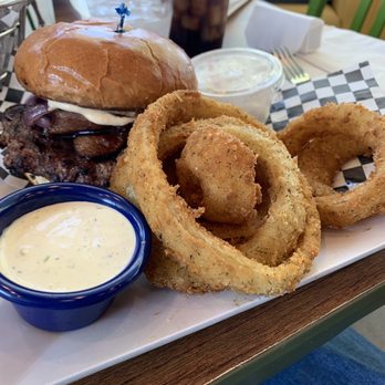 Joe's Farm Grill - Garlic Bacon Burger Stack - American Near Me - Gilbert, Arizona Joe's Farm Grill - Garlic Bacon Burger Stack - American Near Me - Gilbert, Arizona