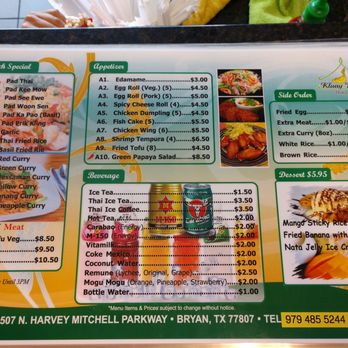 Bangkok Thai Kitchen - Menu - Thai Near Me - Bryan, Texas