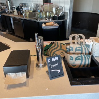 Starbucks - Pic of the mess on the counter and the full trash cans. This place is a mess. - Coffee & Tea Near Me - Hillsboro, Texas Starbucks - Pic of the mess on the counter and the full trash cans. This place is a mess. - Coffee & Tea Near Me - Hillsboro, Texas