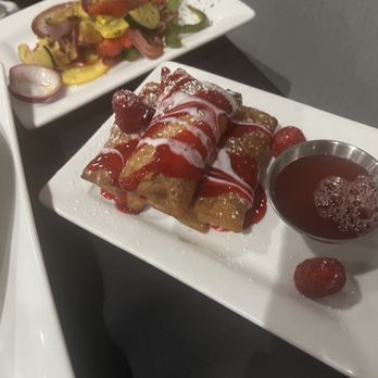 Abby Singer's Bistro - vegetable medley side dish / cheesecake chimichangas - New American Near Me - Shreveport, Louisiana
