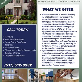 Premier Restoration & Cleaning Services - Water Mitigation Services - Pressure Washers Near Me - Lansing, Michigan Premier Restoration & Cleaning Services - Water Mitigation Services - Pressure Washers Near Me - Lansing, Michigan