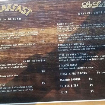Lulu's Waikiki - Breakfast menu - Burgers Near Me - Honolulu, Hawaii Lulu's Waikiki - Breakfast menu - Burgers Near Me - Honolulu, Hawaii