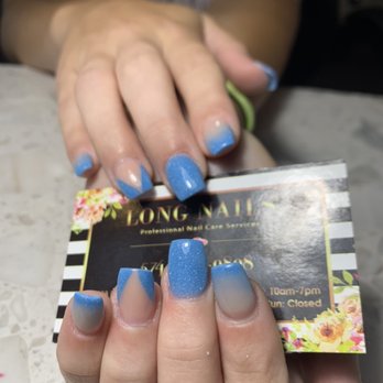 Long Nail - Blue - Nail Salons Near Me - Rochester, Indiana Long Nail - Blue - Nail Salons Near Me - Rochester, Indiana