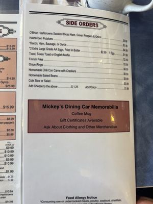 Menu photo 3 Mickey's Diner Saint Paul, MN
