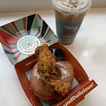Everglazed Donuts & Cold Brew - Chicken and Donut with buffalo sauce - Donuts Near Me - Lake Buena Vista, Florida Everglazed Donuts & Cold Brew - Chicken and Donut with buffalo sauce - Donuts Near Me - Lake Buena Vista, Florida