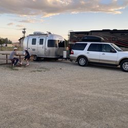 Western Hills Campground - Our nice long drive through 30 amp site.. lots of space until neighbors arrived later