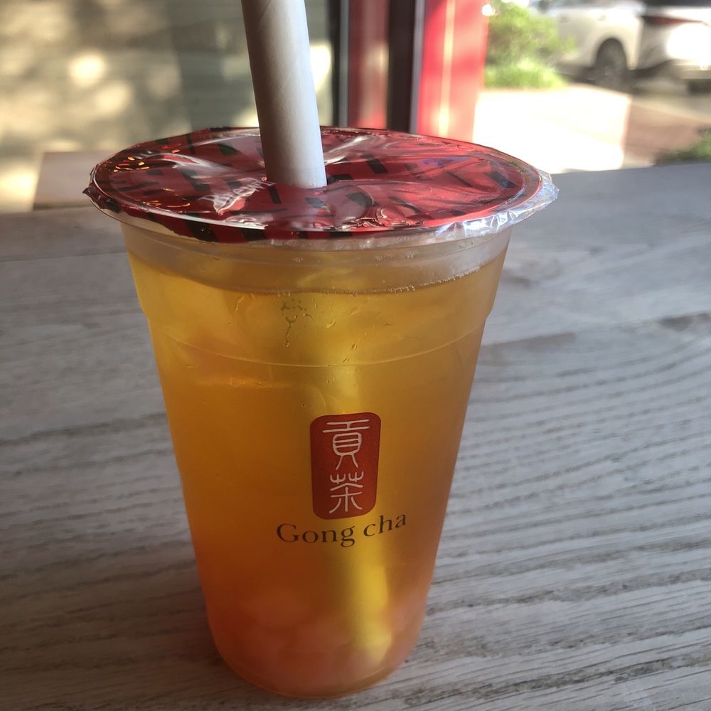 . Little Star Peach Green Tea - Cold 16oz