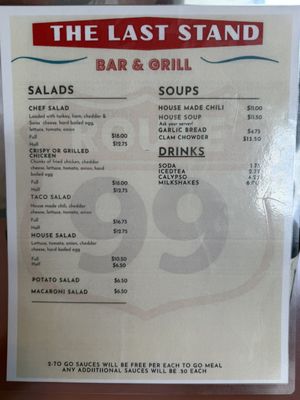 Menu photo 2 The Last Stand Willows, CA