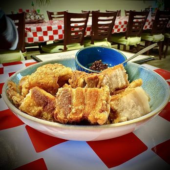 Tiny E Kitchen - Fried pork belly with an OH SO AMAZING SAUCE. They marry so well together. 5 out of 5. - Thai Near Me - Clovis, California Tiny E Kitchen - Fried pork belly with an OH SO AMAZING SAUCE. They marry so well together. 5 out of 5. - Thai Near Me - Clovis, California