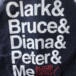 OneBlood Tampa Dale Mabry Donor Center - Super Hero themed t-shirt for donating!
