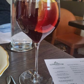 Cordelia Fishbar - Some type of wine drink. Can't remember the name. Maybe Sangria. - Seafood Near Me - Washington, DC, District of Columbia