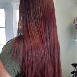Vibrance Hair Studio - Ruby red haircolor and a haircut!